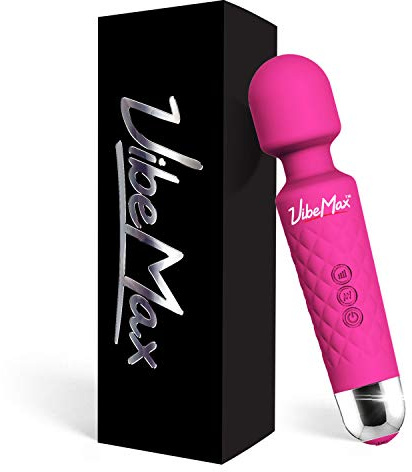 VibeMax Rechargeable Personal Massager - Powerful Multi Speed Vibration - Whisper Quiet - Waterproof - for Muscle Tension Relief - Pink
