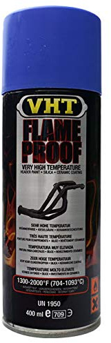 Bomboletta Spray Spruzzo Pittura Vernice Lacca Blu VHT Flame Proof Resistente Alte Temperature 700° 400ml per Motore Carter Cilindri Scarichi Marmitte