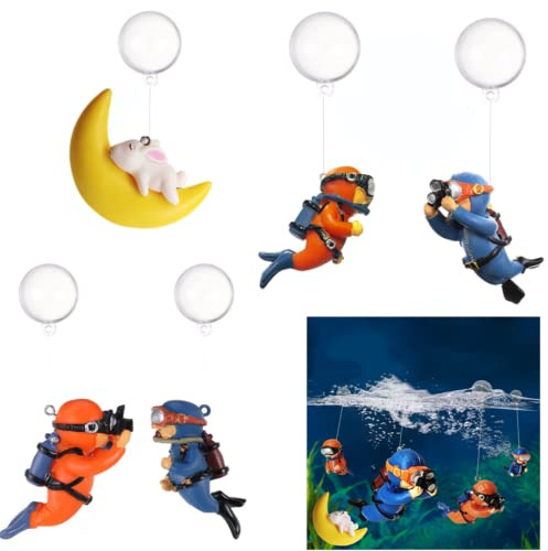 5 Pezzi Galleggiante subacqueo Decorazione, Galleggianti Decorazioni per acquari, Decorazione per Acquario Subacqueo, Sommozzatore Decorazione, per Acquario Scena Layout