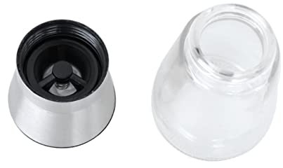 YARNOW Salz Und Pfeffermühle Aus Edelstahl Handgehalten Transparenter Korpus Schlichtes Design Sichere Handhabung Frische Gewürze