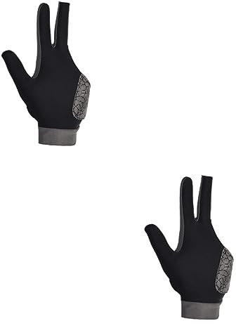 Sosoport 2 STK 3-Finger-Handschuhe Professioneller Queue-Stick Sporthandschuhe Silikonhandschuhe Handschuhe Zum Poolspielen 3 Finger Rollschuh-Werkzeug Sportzubehör Fingerhandschuhe Billard
