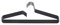 SHIMOYAMA Kleiderbügel, 5 Pack, Metall Kurzhals Kleiderbügel Organisers, Anti-Rutsch-Kragen-Schutz-Bügel für T-Shirts Kleid Jacke Platzsparend (Schwarz)