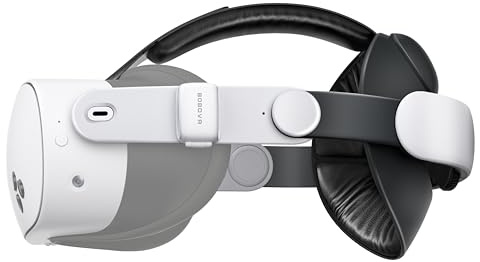 BOBOVR E3 Head Strap VR Accessories Compatible with Meta Quest 3S,Comfortable Elite Strap for Enhanced Support Compatible with Meta Quest 3,Rear Balance System,Adjustable 70g Weight Block