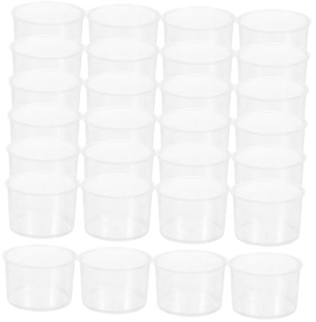 COLLBATH 200stücke Kunststoff Messbecher Klein Transparent Mit Skala Dickwandig Für Präzise Flüssigkeitsmessung Vielseitig Verwendbar Für Medizin Labor Kosmetik Küche Stabile Messbecher
