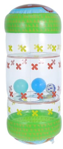 TOYANDONA Rodillo Inflable para Gatear con Sonajero Juguete de Desarrollo Sensorial y Motor para Bebés Juguetes Que Estimulan el Gateo para Pequeños para Pequeños