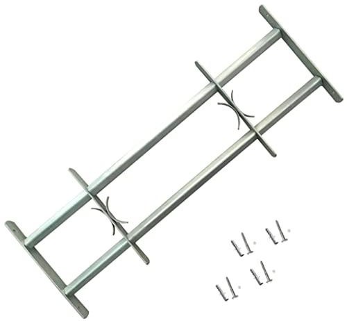 Nqyjm Fönsterskydd fönstergaller justerbart för fönster 2 st. 700–1050 mm, inbrottsskydd, enkel installation, skyddsgaller för fönster hemma och på kontoret
