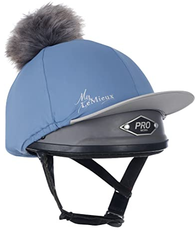 LeMieux unisex pompom hatt silke – andas huvudbonader med 4-vägs stretchtyg – tät och säker passform – en storlek