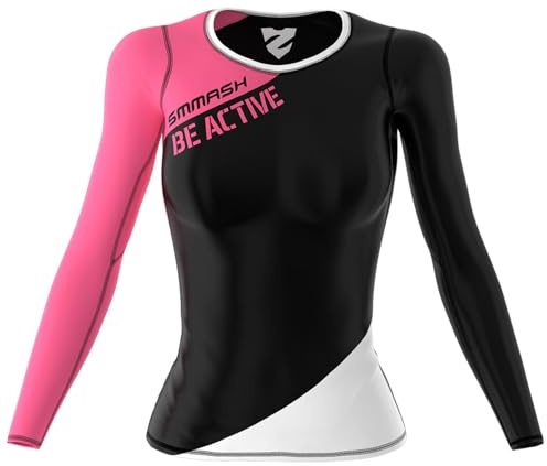 SMMASH Camicia Funzionale Camicia da Donna A Compressione Camicia Sportiva A Manica Lunga Traspirante con Tecnologia Seconda Pelle Fitness Top Outdoor