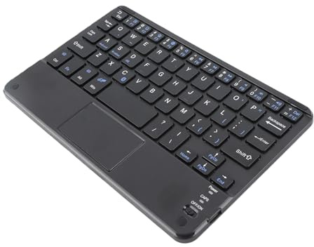 Mini-tangentbord, 280 MAh Uppladdningsbart Ultratunnt Bärbart Lättvikts Trådlöst Bluetooth-tangentbord med Pekplatta Lämplig för Windows PC Android-surfplatta