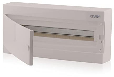 Sicherungskasten Aufputz IP40 Verteiler Gehäuse 1 reihig bis 24 Module Weißer Tür für die Trockenraum Installation im Haus