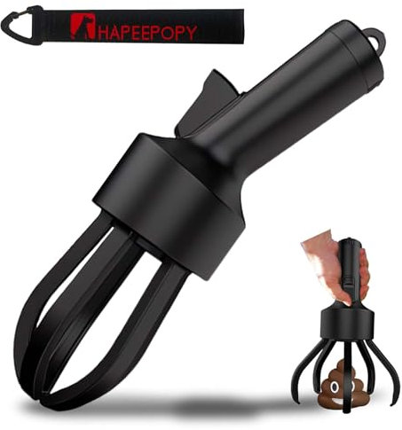 HapeePopy Hundekotschaufel für kleine, mittelgroße und große Hunde, Kotschaufel mit Beutelbefestigung, praktische Kotschaufel für Hundeausführer, tragbare und leichte Klauenkotschaufel für Hunde