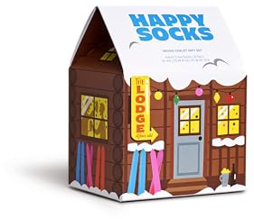 Happy Socks 2er pack Socken - Socken für Skiliebhaber - lustig Geschenkbox für Weihnachten und Geburtstag