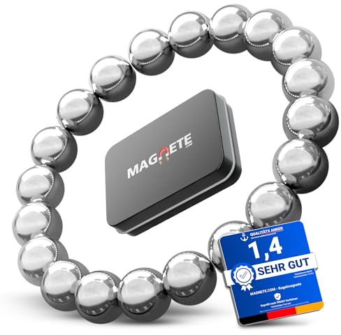 MTS Magnete - Magneti al neodimio, 20 pezzi, extra forti, rotondi, diametro 8 mm, super magneti, forza adesiva circa 3,5 kg, magneti per lavagna bianca, bacheca, lavagna magnetica, officina