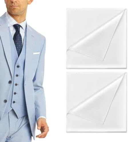 OUDQFCJ Einstecktuch halter vorgefaltet, stofftaschentücher herren Pochette Stecktuch, Größe 22 x 22 cm（2pcs）