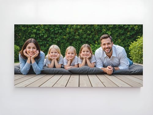 FOTOLIIENZO - Cuadro personalizado con foto, Lienzo sobre bastidor de madera – Lienzo panorámico 75 cm de largo por 25 cm de alto