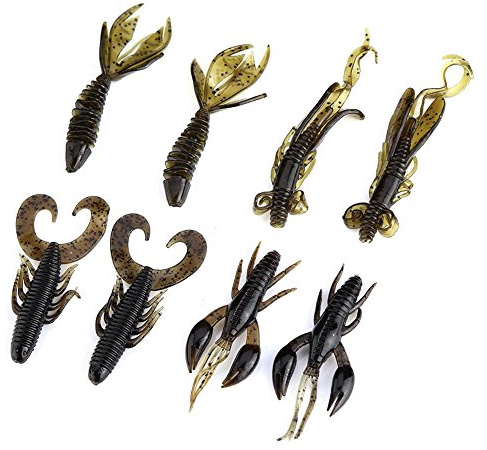 Generic 25 St Miljövänliga Räkor med Hög Seghet, Räkor för Realistiska Simaktiviteter, 3 Färger för Texas Rig, Silikonmaterial, 6,2 Cm, 6 Cm, 4,5, 5,8
