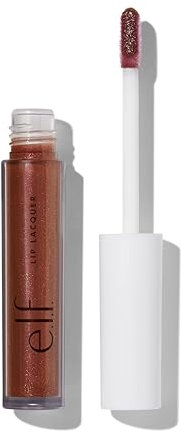 e.l.f. Lip Lacquer, Nourishing, Non-Sticky Ultra-Shine Lip Gloss With Sheer Color, Infused With Vitamins A & E, Vegan & Cruelty-Free, Love Bite
