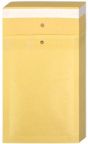 Bolsa, Envío, Sobres acolchados con burbujas (10 unidades, tamaño: A/1, A1) - color: marrón, dimensiones interiores 110 x 165 mm, dimensiones exteriores 130 x 175 mm, cierre autoadhesivo