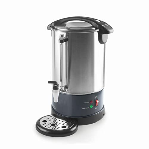 LACOR - 69486 - Cafetera Percoladora, Percolador Cafetera, Con 2 Sistemas de Calentamiento Independientes, Acero Inoxidable, Capacidad 6 L, 1500W