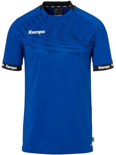 Kempa Wave 26 Shirt Men's Boys Sports Shirt Short Sleeve Functional Shirt Handball Gym Fitness Jersey - Elastic and Breathable Royal/Navy