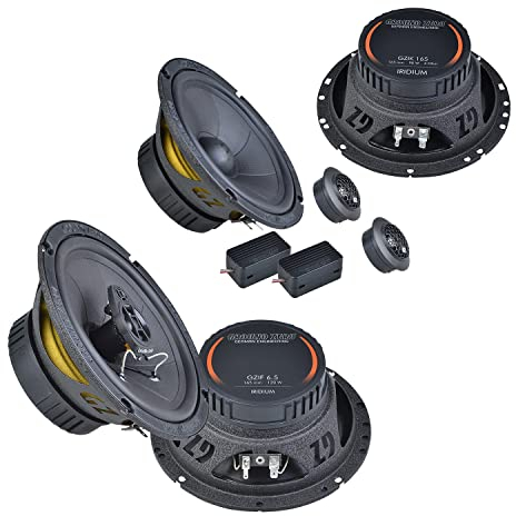 Mediadox Front/Heck 16,5cm/165mm Auto Lautsprecher/Boxen/Speaker Komplett-Set von Ground Zero kompatibel für OPEL