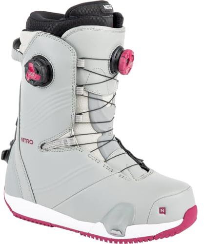 Nitro Damen Dynasty BOA 24 All Mountain Freeride Premium Schnellschnürsystem Step On Boot Snowboardboot, Iron-Wine, 25.5