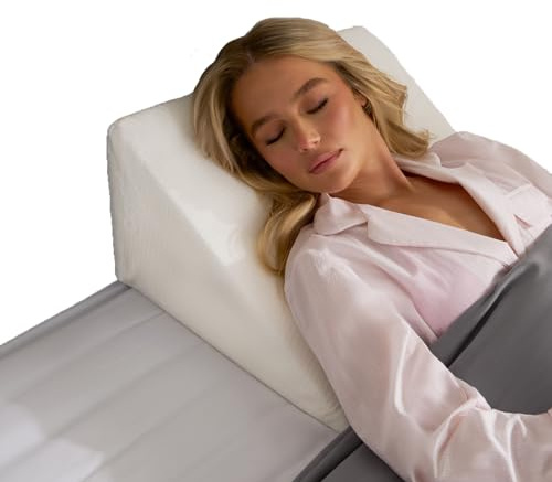 OHS Wedge Pillow, Upright Pillows for Sleeping Support Cushion for Bed Orthopaedic Foam Wedge Pillows for Acid Reflux Back Pain Heartburn Snoring Improve Breathing Raised Cushion