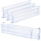 Friedwohl Kunststoff Schubladentrenner Verstellbar 4er-Set (27,6-52,7cm), Transparente Schubladenteiler, Schubladen Organizer für Küchenspeicher, Schlafzimmer, Kommode, mit doppelseitigem Klebeband