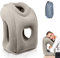Riisoyu Coussin de Voyage Gonflable, Coussin de Voyage avec Support d'appui-tête Gonflable Portable Oreiller de Voyage Gonflable pour Les Avions, Les Trains, Les Voitures et la Sieste au Bureau, Gris
