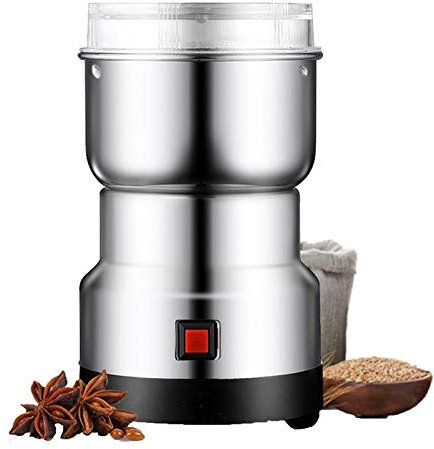 OZBME Molinillo de Granos multifunción de 238 ml, 200 W, para Granos, Especias, Pimienta, maíz, Hierbas medicinales y Frutos Secos.