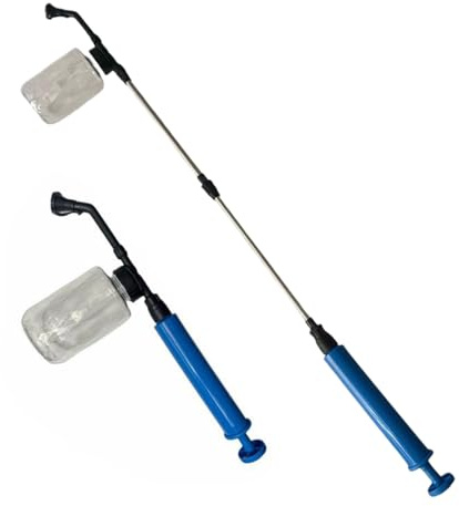 Polvere Duster – Spruzzatore multiuso | Applicatore di terra durevole telescopico per polvere, erogatore rapido da 250 ml, per serre, peperoni, pomodori, fiori, verdure e fragole