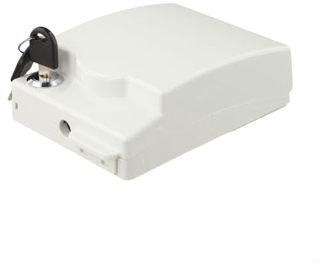 Upluxmira Lockable Socket Box With Key, Waterproof Electrical Outlet Cover For Outdoor And Bathroom, Self-Adhesive Switch Protection Case, 142X109mm(White)