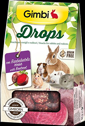 Snack con remolacha roja para roedores, no contiene cereales, 50 g