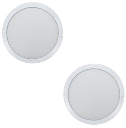 Woogim 20,3 cm (8 Zoll) Auto-Lautsprecher-Abdeckung, Netzschutz, Tieftöner, Subwoofer, Grill, Metall, kaltgewalzter Stahl + ABS, Weiß, 2 Stück