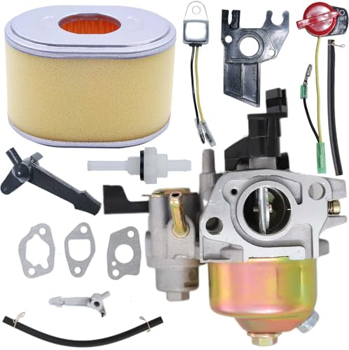 ADEFOL Carburateur pour Honda GX120 GX140 GX160 GX168 GX200 5-6.5HP Moteur | Carburateur Remplacement avec Filtre à Air Tuyau D'essence Joints Accessoire Pièce de Rechange 16100-ZH8-W61 pour Générateur