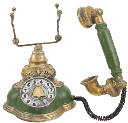 DECHOUS Telefono Retrò Vintage in Resina Verde Elegante Accessorio Per La Casa Per Il Soggiorno