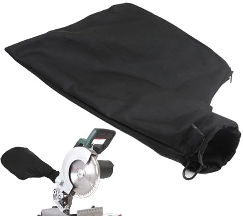 Wscwl Colector de polvo de sierra,Recolección de polvo de sierra ingleteadora - Bolsa colectora de polvo pequeña para sierra - Bolsa recolectora de polvo para sierra de mesa con cremallera, accesorios