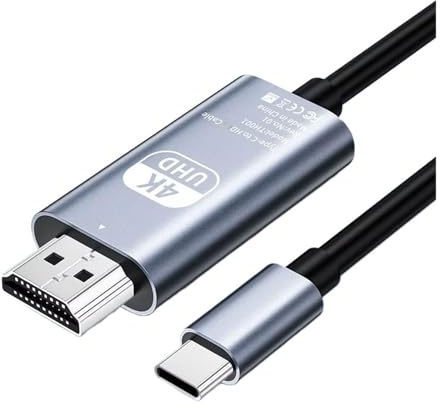 Cavo adattatore di tipo C da USB C a HDMI compatibile con 4K 60Hz 30Hz, cavo convertitore HDTV, compatibile con iPhone, 15, compatibile con MacBook, Air, iPad, Samsung, laptop(8K 60Hz)