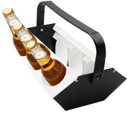 Vattenflaskbärare med handtag Ölleveransbricka med isfack | Förvaringsbärare för 6 Drycker Perfekt för Resor, Picknick, Fiske, Vandring, Camping, Sport, Trädgårdsgrill, Event och