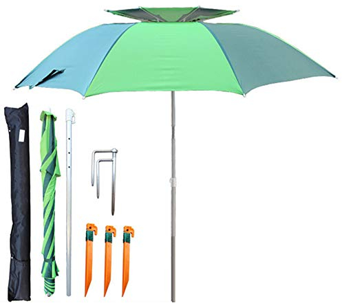 AKT Übergroßer Regenschirm Tragbarer Faltbarer Sonnenschirm für Outdoor Angelcamping Regen und UV Markise,2.0m