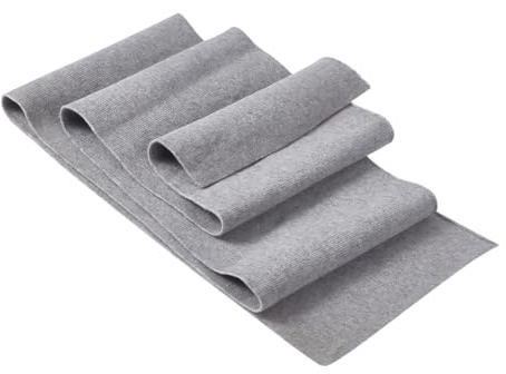 BENECREAT Tessuto Polsini A Costine, Tessuto Amaglia Elasticizzato A Coste Fini da 100x15cm Materiale Amaglia Elastica Grigia per L'Estensione della Giacca dei Polsini del Colletto della Cintura