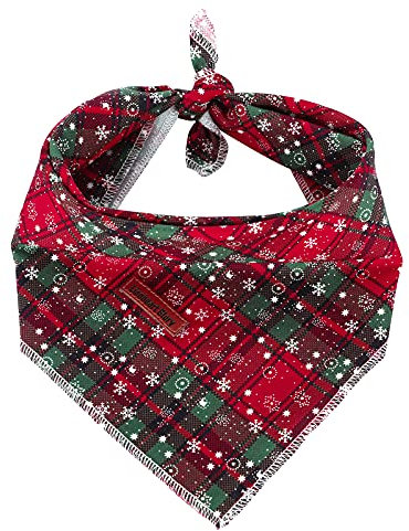 Lionheart glory Hundehalstuch 1 Päckchen waschbar weiche Baumwolle Weihnachten Lätzchen Schal, einstellbar Kerchief Quadratische Hund Halstücher für Groß Hunde Grün Halstücher