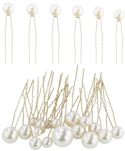18Pcs Gold U-Shaped Bobby Clips Set for Wedding, Bride, Bridesmaids, Girls, Women