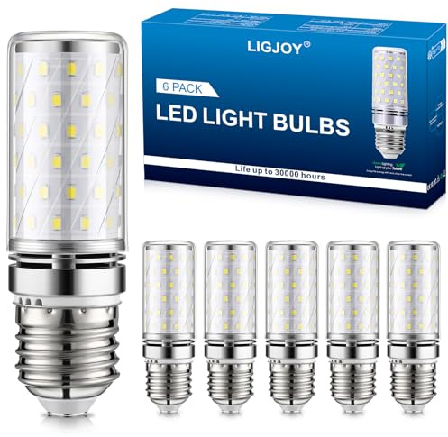 LIGJOY Birne E27 LED Warmweiss 3000K, Super Hell 7W 700LM Glühbirne ersetzt 70W Glühlampe, Maiskolben Leuchtmittel, Flimmerfrei, Energiesparlampe, Nicht Dimmbar, AC 220-240V, 6er Pack