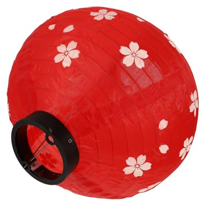 HOMSFOU 1 Farol japonés con diseño de Flor de Cerezo, Tela de Seda, decoración de Restaurante, diámetro Interior y Exterior, Hermoso diseño Tradicional para de Fiesta