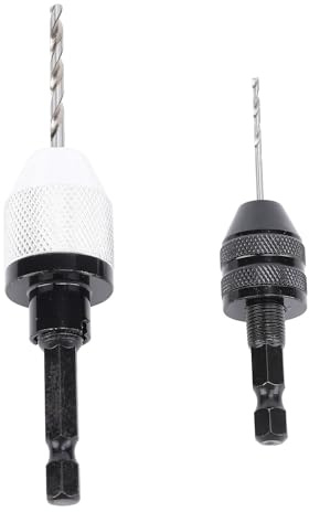 Yctze 2PCS Keyless Bohrer Chucks mit 10 Bohrerbits, 4 -Zoll -Hex Schaft Adapter für und Vielseitiger Gebrauch bei Heim oder Garagenaufgaben