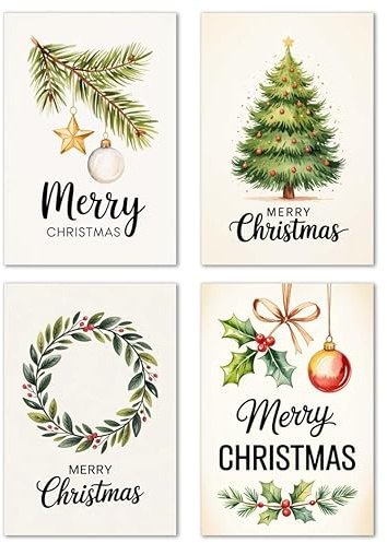 Edition Seidel Set 8 (2x4) biglietti di Natale esclusivi con busta. Doppio biglietto/biglietti pieghevoli con busta. Cartolina, biglietto di auguri, biglietto di auguri di Natale, Natale, Xmas inglese