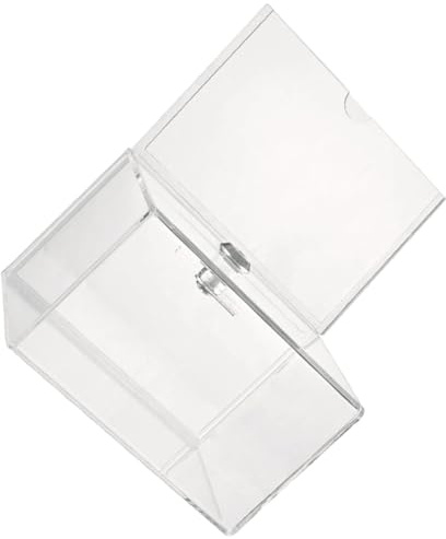 Homoyoyo Scatola per Votazioni in Acrilico Trasparente, Cassetta dei Suggerimenti e Donazioni Multifunzione, Contenitore per Fondi e Schede Elettorali 12x15,9x10,2 Cm
