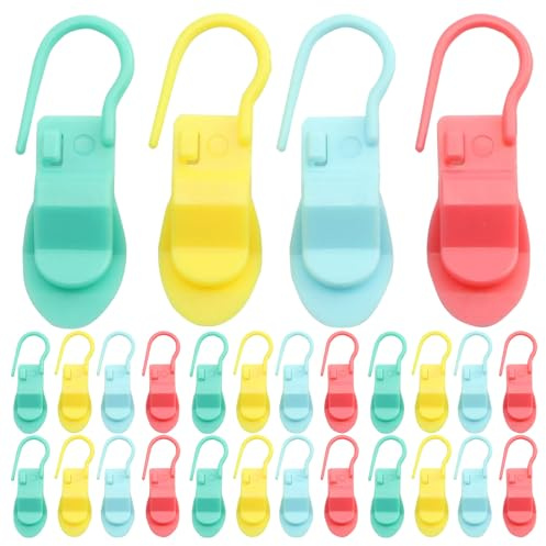 NESTINGHO 40 Piezas Marcadores de Ganchillo de Plástico Coloridos para Tejer a Crochet, Accesorios Portátiles Que Protegen Fibras Delicadas, Ideales para Manualidades y Alteraciones Estilo