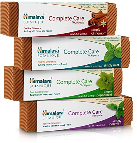 Himalaya Botanique Complete Care Toothpaste, Herbal Variety 4 Pack, 5.29 oz